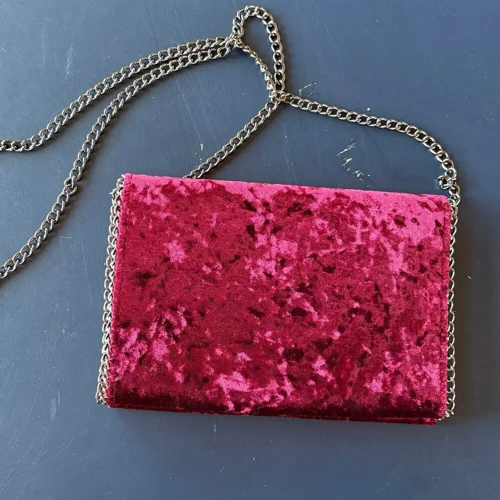 Burgundy Velvet Bag Gothic Gunmetal Silver Chain Crossbody Chelsea28 Nordstrom